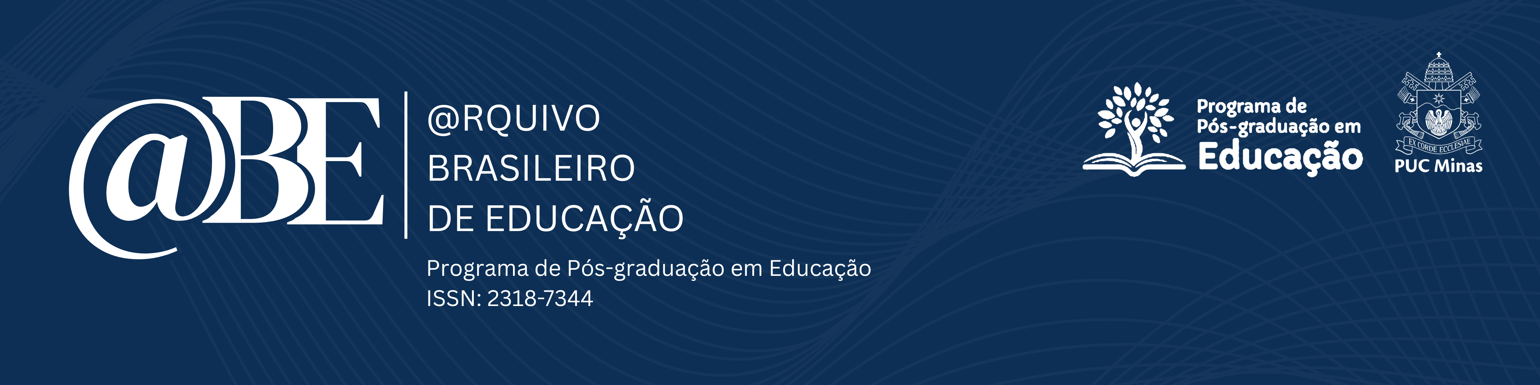 @rquivo Brasileiro de Educação é um periódico, vinculado ao Programa de Pós-Graduação em Educação da PUC Minas. Criado em 2013 por iniciativa do corpo docente do PPGE, a revista tem como objetivo contribuir para divulgação da produção acadêmica de qualidade na área de Educação, de modo a colaborar na promoção e ampliação do debate, com a comunidade científica e com a sociedade em geral. Para isso, publicará textos originais nacionais e internacionais, escritos por doutores com temas diversos da área da Educação, com ênfase especial em Políticas e Práticas Curriculares, Cotidiano e Cultura, Uso Educacional das Tecnologias Digitais de Informação e Comunicação, Políticas Públicas e Direito à Educação, Formação de Educadores, Constituição e Memória da Profissão Docente.
